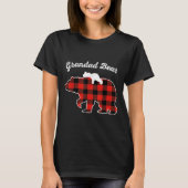 Grandad Bear Flannel Red Plaid Pajama Family Match T-shirt (Voorkant)