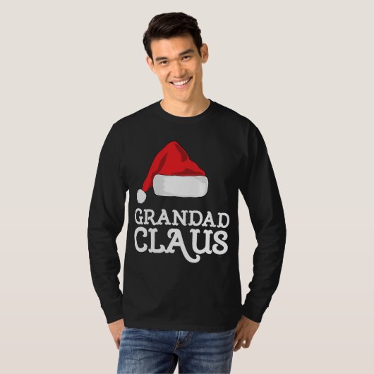 Grandad Claus Kerst Pet Familie Matching Groep T-shirt (Voorkant volledig)