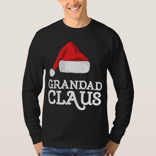 Grandad Claus Kerst Pet Familie Matching Groep T-shirt (Voorkant)
