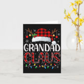 Grandad Claus Kerstverlichting Pyjama Familie Matc Kaart (Gele Bloem)