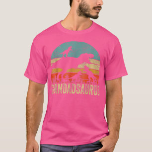 Grandad Dinosaur Grandadsaurus 3 Twee kinder Chris T-shirt
