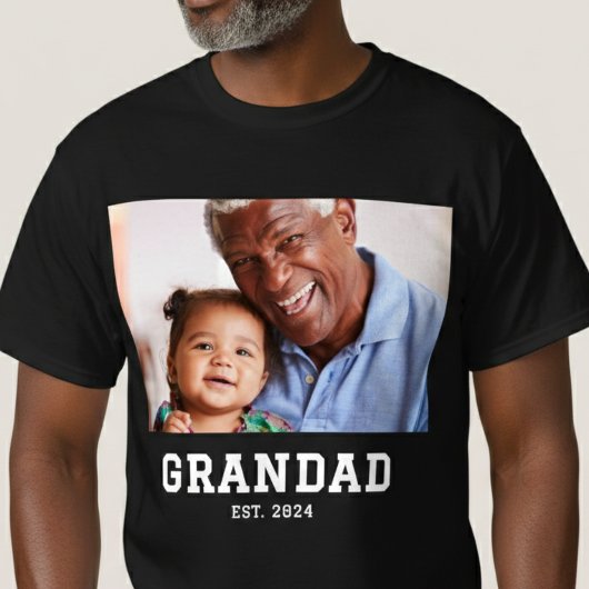 Grandad Established Bold Photo T-shirt