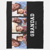 Grandad Established Elegant Bold Black 3 Photo Fleece Deken (Voorkant)