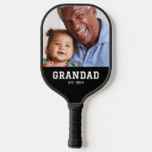 Grandad Established Fun Bold Photo Pickleball Paddle (Achterkant)
