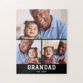 Grandad Established Modern Bold 3 Photo Legpuzzel (Verticaal)