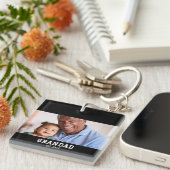 Grandad Established Modern Bold Photo Sleutelhanger (Voorkant Rechts)