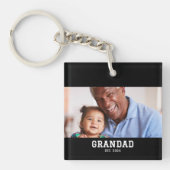 Grandad Established Modern Bold Photo Sleutelhanger (Voorkant)