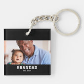 Grandad Established Modern Bold Photo Sleutelhanger (Achterkant)