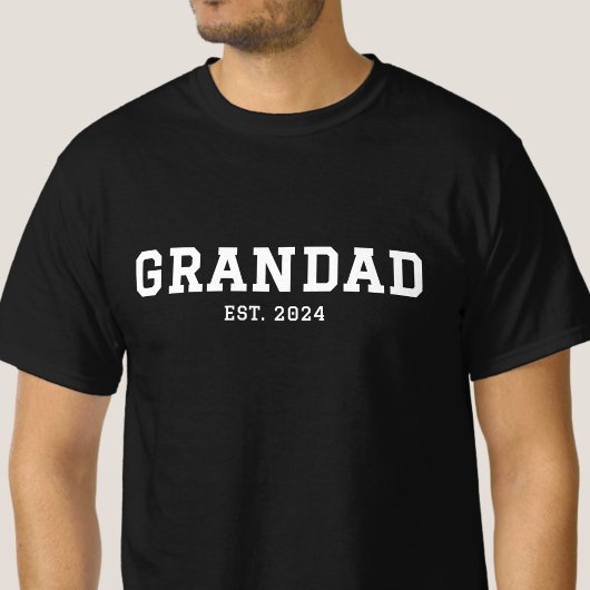 Grandad Established New Grandad Gift T-shirt