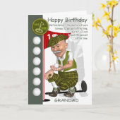 Grandad Golfer Verjaardag Wenskaart met Humor Kaart (Gele Bloem)