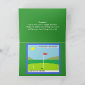 Grandad Grappig Golfen Verjaardagskaart Kaart (Binnen)