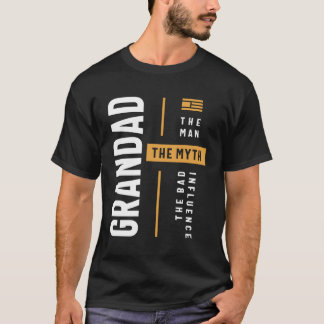 Grandad Legendary Slechte Invloed Vaderdag T-shirt