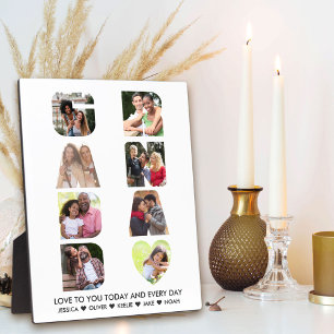 GRANDAD Letter Cutout 8 Photo Collage Personated Fotoplaat