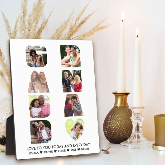 GRANDAD Letter Cutout 8 Photo Collage Personated Fotoplaat