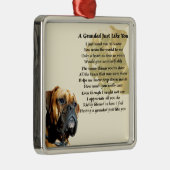 Grandad Poem - Boxer Dog Design Metalen Ornament (Rechts)