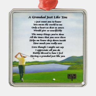 Grandad Poem - Golf Metalen Ornament
