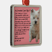 Grandad Poem (West Highland Terrier) Metalen Ornament (Rechts)