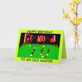 Grandad Snooker kaart 70ste verjaardag (Gele Bloem)