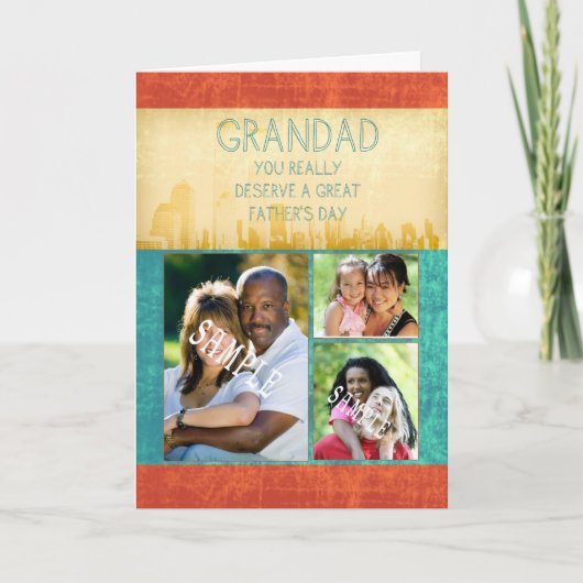 Grandad Vaderdag Kaart van uw foto hier (Voorkant)