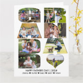 GRANDAD Vaderdag Letter Cutout Fotocollage Kaart (Gele Bloem)