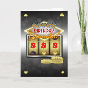 Grandad Verjaardag Wenskaart met Slots en Munten Kaart