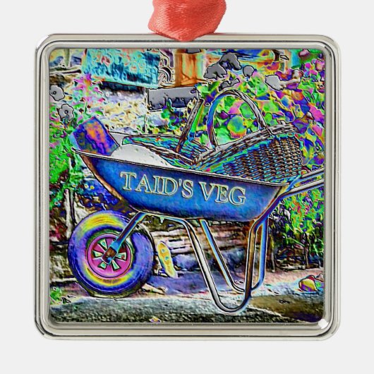 GRANDAD'S WHEELBARROW METALEN ORNAMENT (Voorkant)