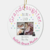Grandaughter Ceramic Photo Ornament (Links)