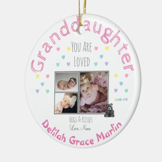 Grandaughter Ceramic Photo Ornament (Links)