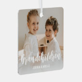 Grandchildren Gepersonaliseerd fotocollage Metalen Ornament (Voorkant Rechts)