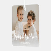 Grandchildren Gepersonaliseerd fotocollage Metalen Ornament (Voorkant links)