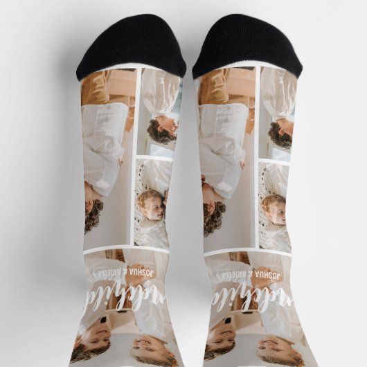 Grandchildren Gepersonaliseerd fotocollage Sokken (Top)