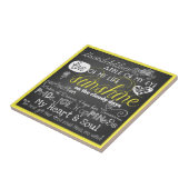 Grandchildren Love and Inspiration CeramicTile Tegeltje (Zijkant)