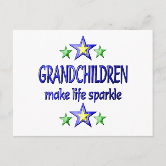 Grandchildren Sparkle Briefkaart (Voorkant)