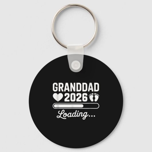 Granddad 2026 Loading New Baby Pregnancy Reveal  Sleutelhanger (Voorkant)