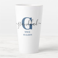Granddad Elegant Script Monogram blauw