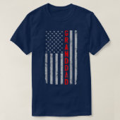 Granddad Funny Fathers Dag  Patriotic Ameri T-shirt (Design voorkant)