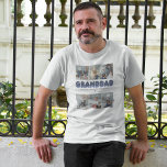 Granddad Man Myth Legend 6 Foto Collage T-shirt<br><div class="desc">Kute mannen T-shirt van grootvader met zes familieartikelen die je kunt vervangen door je eigen,  de titel "opa",  een gepersonaliseerd gezegde dat luidt: "het man,  de mythe,  de legende",  en de kleinkinderen.</div>