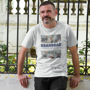Granddad Man Myth Legend 6 Foto Collage T-shirt