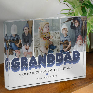 Granddad Man Myth Legend Foto Block