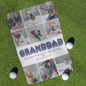 Granddad Modern Photo Collage Golf Towel Golfhanddoek