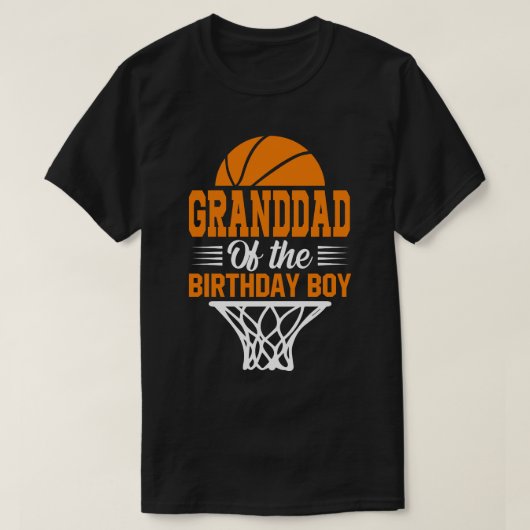 GRANDDAD VAN de Birthday Boy Basketball T-shirt (Design voorkant)