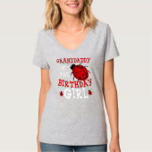 Granddaddy Of The Birthday Girl Ladybug Bday T-shirt (Voorkant)