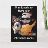 **GRANDDAUGHTE-H0PE Y0UR CHRITMAS "R0CKS"-JULLIE R FEESTDAGEN KAART (Voorkant)
