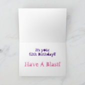 Granddaughter, 12th birthday, white, pink, purple. kaart (Binnen)