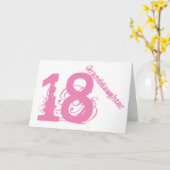 Granddaughter, 18th birthday, white and pink. kaart (Gele Bloem)