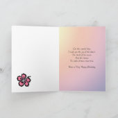 Granddaughter 4, a ballerina birthday card kaart (Binnen)