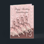 Granddaughter age 13, a ballerina birthday card kaart<br><div class="desc">A beautiful ballerina dancing on a birthday card for a Granddaughter</div>