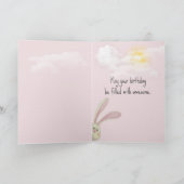 Granddaughter Birthday Bunny On Pink Kaart (Binnen)