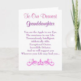 granddaughter birthday card.girls.daughters.female kaart