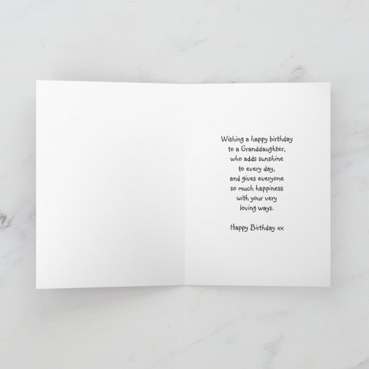 Granddaughter Birthday Card With Mermaid Kaart (Binnen)